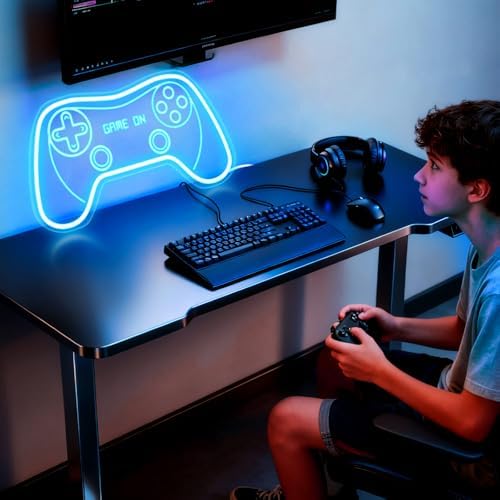 Motion Sensor Gamer Neon Sign Neon Light for Boys Room, Game Controller LED Sign for Gaming Room Decor,Neon Signs USB-Powered With Auto-on/off Switch,Gamer Gifts for Teens,Boys,Kids - Image 6