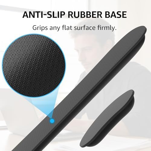 KTRIO Keyboard Wrist Rest & Small Mouse Wrist Rest, Black | Memory Foam Wrist Support, Ergonomic Design, Non-Slip Base, Office and Home Use - Image 4