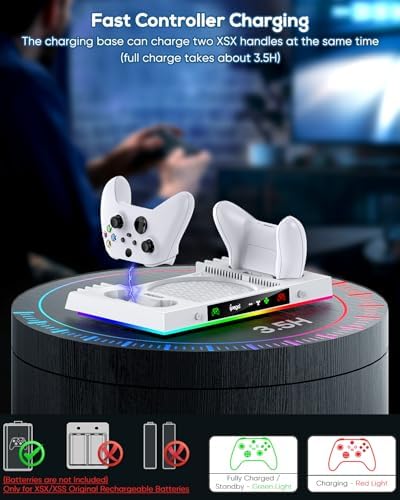 Upgraded RGB Cooling Fan Charging Station for Xbox Series X Accessories - Image 4