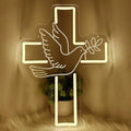 Cross Neon Sign, Jesus Led Neon Light Signs for Wall Decor Christian Light up Sign Lamp Wall Art for Bedroom Home Christ Church Easter Religious Events Gift Dimmable USB Powered(15.8"*11.6") by Unknown