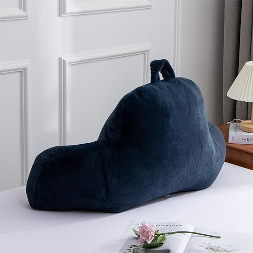 A Nice Night Navy Reading Pillow, 18.5" Bed Wedge Pillows with Arms - Image 4