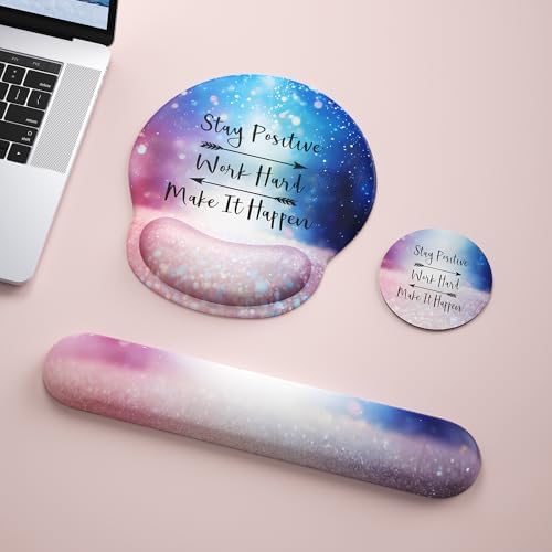 Mouse Pad with Keyboard Wrist Rest,Ergonomic Mousepad Support Set - Image 2