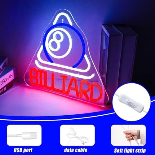 Billiard Neon Sign Pool Table Wall Decor LED Lights for Pool Room Decor - Image 4