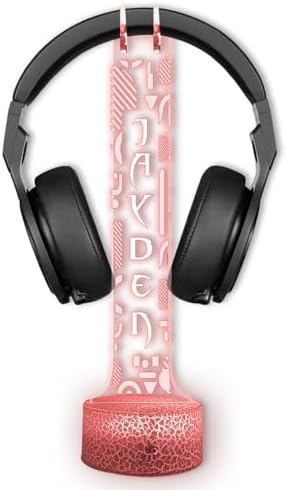 Custom Gamer Headphone Holder with RGB LED Lights, Personalized Name Headset Stand, Valentine Gift for Boyfriend Girlfriend, Gift for Him Her, Game Room Decoration - Image 5