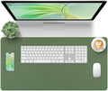 Green Leather Desk Pad Large Mouse Pad, 31.5"x15.7" by Unknown