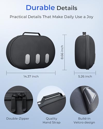 Aubika for Meta Quest 3 Case, Hard Carrying Case for Oculus Quest 3 Accessories, Compatible with Quest 2/Pico 4 Headset, Travel and Storage - Image 6