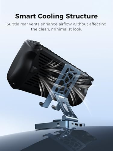 NEWQ iPad Docking Station Stand, 11-in-1 Adapter with 4K@120Hz HDMI, 10Gbps USB Ports, SD/TF 4.0 Reader, RJ45, Audio, for Tablets, Steam Deck, ROG Ally, Legion Go, Msi Claw(with 65W Adapter) - Image 5