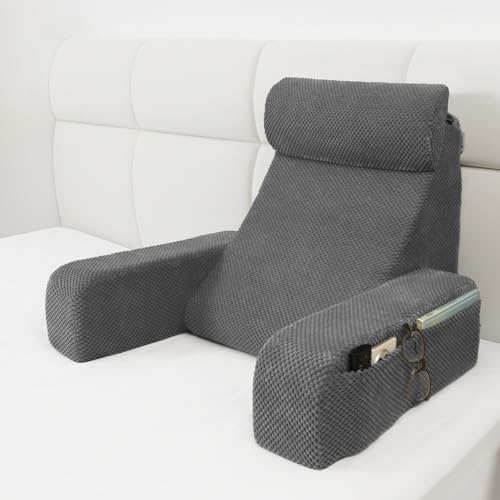 Vekkia 19'' Reading Pillow for Adults with XL Side Pockets by Vekkia