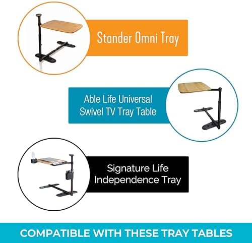 Stander Cup Holder Accessory for Tables and Desks, Cupholder Attachment for Adults, Seniors, and Elderly, Compatible with Stander's Omni-Tray and the Signature Life Independence Tray Table, Black - Image 4
