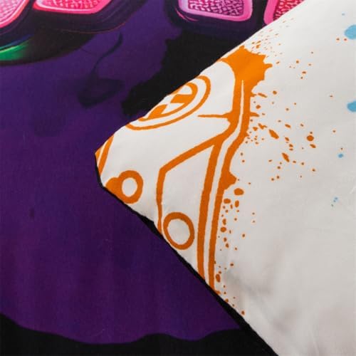 NTBED Game Console Comforter Set for Boys Girls Kids Tie Dye GamingLightweight Microfiber Gamer Bedding Sets (Multi, Queen 5Pcs) - Image 5