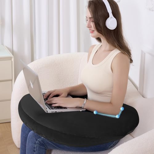 Reading Pillow for Gaming, Lap Desk Pillow Crochet Pillow Ergonomic Arm Support for Sitting in Bed or Couch, Pain Relief and Fatigue for Gaming, Reading, Crocheting, Playing & Working by AHUAWA