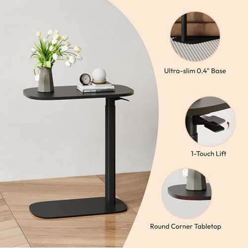 SANODESK 24''Standing Desk Pneumatic Height Adjustable Mobile Overbed Table - Image 7