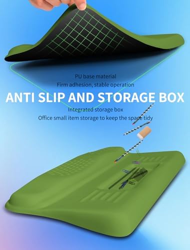 Ergonomic Wave Wrist Rest with Keyboard Stand, Cushioned Palm Rest, Comfortable Integrated Memory Foam for Natural Typing and Relieve Wrist Pain, Fresh Green - Image 5