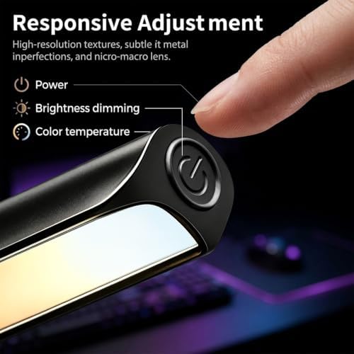 Monitor Light Bar for Computer Screen, 17.7 Inch Computer Monitor Lamp with 3 Color Modes, Touch Control Screen Light Bar, Eye Caring LED Desk Light for Monitor and Laptop - Image 6
