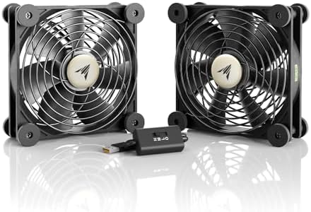 AC Infinity MULTIFAN S7, Quiet Dual 120mm USB Fan, UL-Certified for Receiver DVR PlayStation Xbox Computer Cabinet Cooling (Pack of 20) by ACInfinity