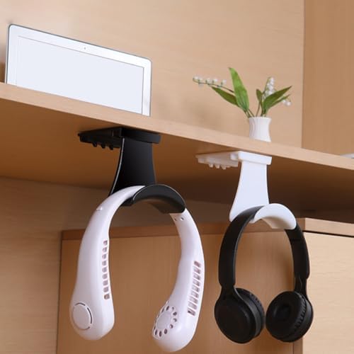 iplusmile 2pcs Headphone Holder Hooks Under Desk Easy to Install Hips Headset Hangers for Organizing Gaming Headphones for Home and Office - Image 7