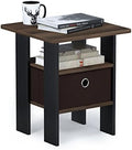 Furinno ANDREY Square Side Table, End Table, Night Stand, Columbia Walnut by Furinno-FitsYourSpaceFitsYourBudget