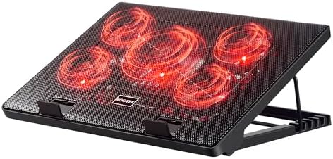 Kootek Laptop Cooling Pad Cooler Stand with 5 Quiet Fans for 12"-17" Laptop by Kootek