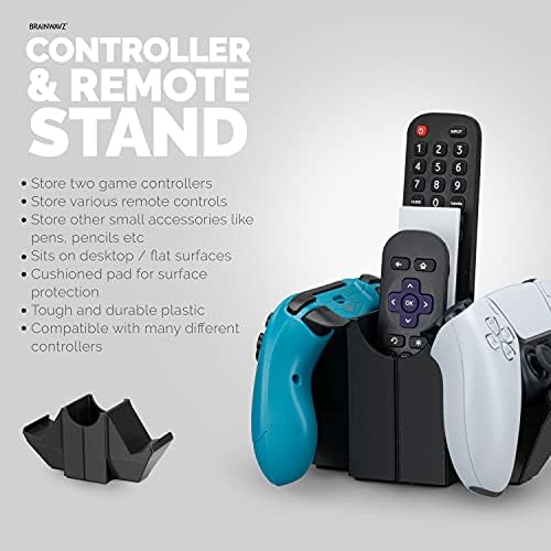 BRAINWAVZ Dual Game Controller & Storage Desktop Holder, Universal Design for Xbox ONE PS5 PS4 PC Gamepads, Reduce Clutter, UGDS-01 - Image 2