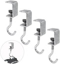 4 Pcs Desk Mount Bag Holder Hook Clamp-On Backpack Hanger Portable Desk Mount Headphones Holder Reduce Desk Clutter for Table Desk, Under Counter by Zolunu