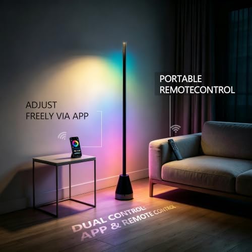 RGB Floor Lamp,Corner Lamps for Liveing Room– 1700 Lumen LED - Image 4