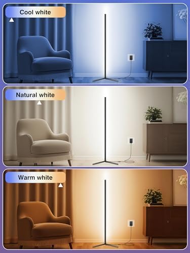 RIYO LED Corner Floor Lamp App Remote Control Music Sync Ambient Lamp - Image 4