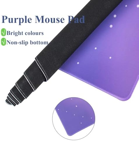 Gaming Desk Mat with Keyboard Wrist Rest Set, 4 in 1 Mouse Pad Set | Large Mouse Pad &Cloud Keyboard Wrist Rest& Mouse Wrist Rest&Coaster, Comfort and Support for Typing and Gaming - Image 4