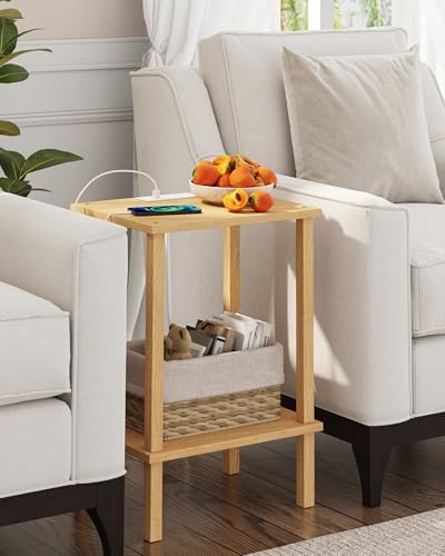 TUTOTAK End Table with Charging Station, Side Table Set of 2, Nightstand - Image 5