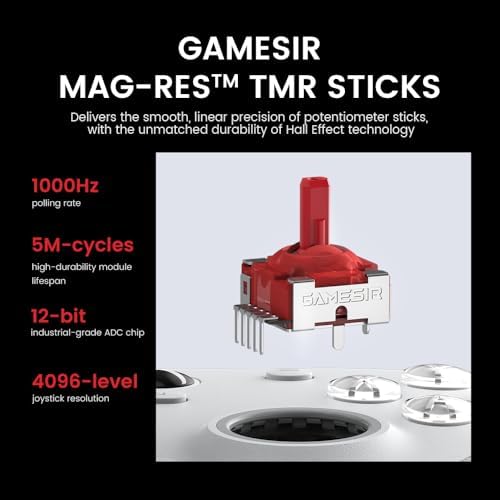GameSir G7 Pro Wired Controller for Xbox Series X|S, Xbox One, Wireless Gamepad for PC&Android with TMR Sticks, Hall Effect Analog Triggers, 1000Hz Polling Rate, 3.5mm Audio Jack - White - Image 3