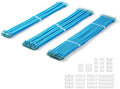 Formulamod Sleeve Extension Power Supply Cable Kit 18AWG ATX 24P+ (2) EPS 8-P+ (3) PCI-E8-P with Combs for PSU to Motherboard/GPU (SkyBlue) by Formulamod