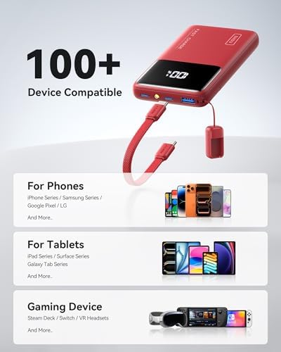 INIU Power Bank, Compact 10000mAh 45W PD Fast Charging Portable Charger - Image 6