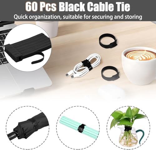 190Pcs Cable Management Kit, Self-Adhesive Cord Clips for Desk Office Home - Image 5