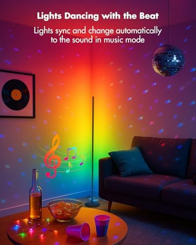 Corner Floor Lamp, 2-Pack RGB LED Floor Lamps for Living Room - Image 5