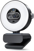 EMEET S600L 4K Webcam for Streaming with Ring Light, 1/2" Sensor, 0.2S PDAF by EMEET