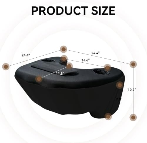 Lap Desk Pillow for Laptop, Large Gaming Pillow for Adult, Black - Image 2