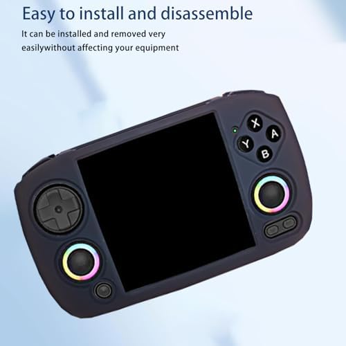 Case for ANBERNIC RG CubeXX,NOUKAJU Silicone Protective Cover,Drop-Proof,Scratch-Proof,Shock-Proof,Dust-Proof,Protective Case for RG CubeXX Retro Handheld Game Console(Black) - Image 4