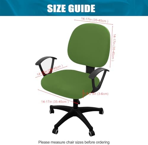 Smiry Stretch Printed Office Computer Desk Chair Covers for Seat & Backrest | Stretch Fit, Soft Fabric Universal Washable Removable, Anti-Dust Rotating Chair Slipcovers Protector - Image 4
