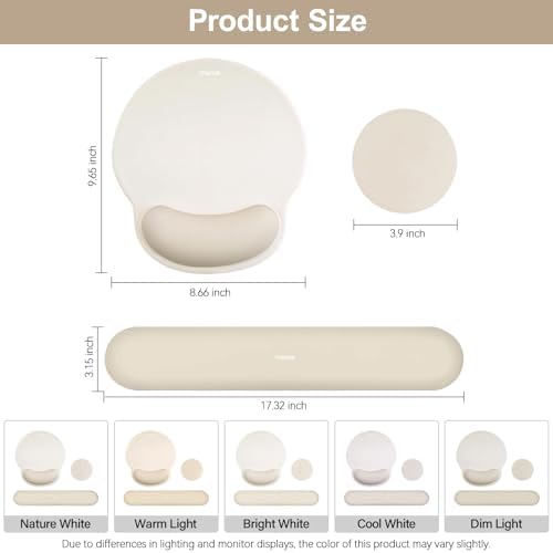 MOSISO Wrist Rest Support for Mouse Pad&Keyboard Set, Khaki - Image 6