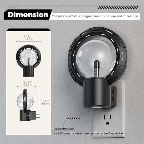 Briignite LED Night Light Plasma Ball for Kids RGB Changing Game Room Decor - Image 5