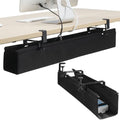 MAXECHO Under Desk Cable Management Tray 36" - Clamp on Wire and Cable Organizer for Storage and to Hide Cords - Ideal for Home Office - Premium Black Fabric Design by MAXECHO