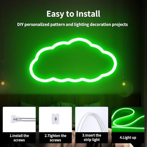 iNextStation Green LED Light Strip 16.4FT LED Rope Lights (with DC12V Plug) - Image 4