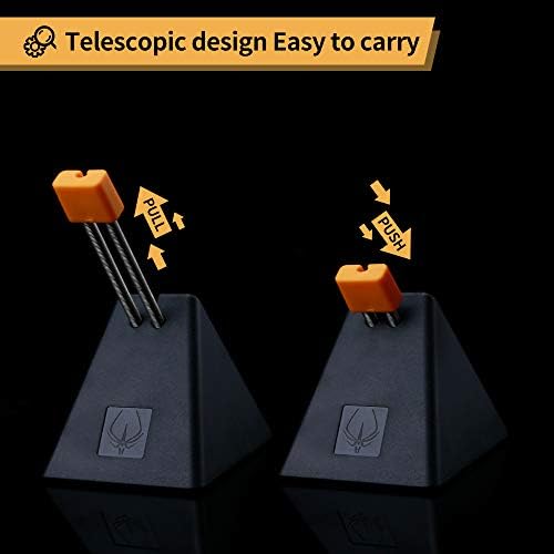 HOTLINEGAMES [NEW] Mouse Bungee, Mouse Cord Clip Cord Management System Fixer Holder for Esports FPS Game (Black-Orange) - Image 4