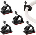 SOULWIT 50Pcs Adjustable Cable Management Clips, Adhesive Organizers Sticky Wire Clips Cord Holder for TV PC Ethernet Under Desk Wall Home Office by SOULWIT