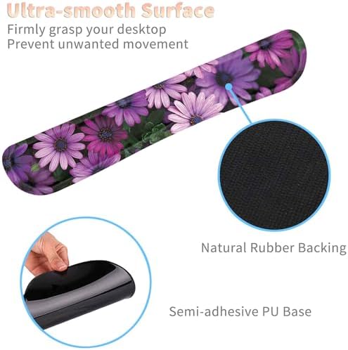 Keyboard Wrist Rest and Mouse Pad Wrist Support Set with Coasters,Ergonomic Gaming Mousepad for Home Office Working Studying Easy Typing & Pain Relief,African Daisy - Image 4