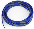 Braided Cable Sleeve, 16.4ft Expandable Mesh Cable Management Sleeve, Wear-Resistant Cord Protectors from Pets No Chew Flexible Wire Sleeving for Audio Video (Blue and Gold, 1/2") by ConveniencetoYourLife