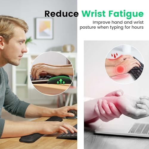 MEKASS Keyboard Wrist Rest, Soft Memory Foam Wrist Support for Keyboard, Keyboard Hand Rest Pad for Wrist Pain Relief, Keyboard Wrist Guard for Long Hours of Work, Gaming, Studying（Purple） - Image 4