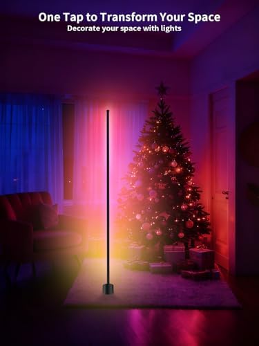 Tyute Corner Floor Lamp, RGBICW LED Corner Lamp with 16 Million DIY Colors, Music Sync, 68+ Scenes, Smart App & Remote Control, Ambience Lighting for Bedroom Living Room Gaming Room - Image 5