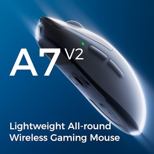 MCHOSE A7 V2 Ultra Wireless Gaming Mouse, Tri-Mode Connection, 59 Grams, PAW3950 TI Custom 42K DPI Sensor, Wired/Wireless Dual 8K Polling, 130 Hour Battery Life - White - Image 2