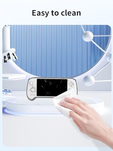 Case for Anbernic RG557 5.48 Inch Handheld Gaming Console,BOVUGAC High Transparency Soft TPU Shockproof with Stand-Clear Black - Image 7