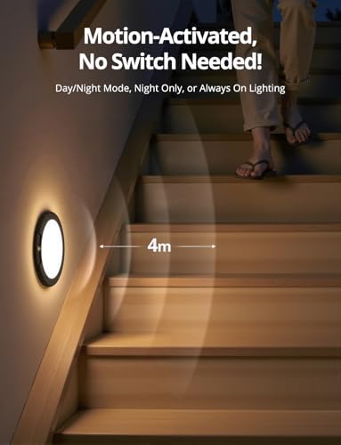 Combuh Black Battery Powered Motion Sensor Ceiling Lights Wireless, Rechargeable 60 Day Battery Operated Waterproof Inside Shower Lighting with Remote Magnetic Without Wiring for Closet Garage - Image 5